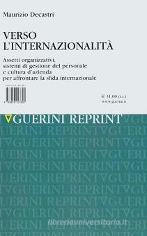 Copertina del volume Verso l'internazionalità